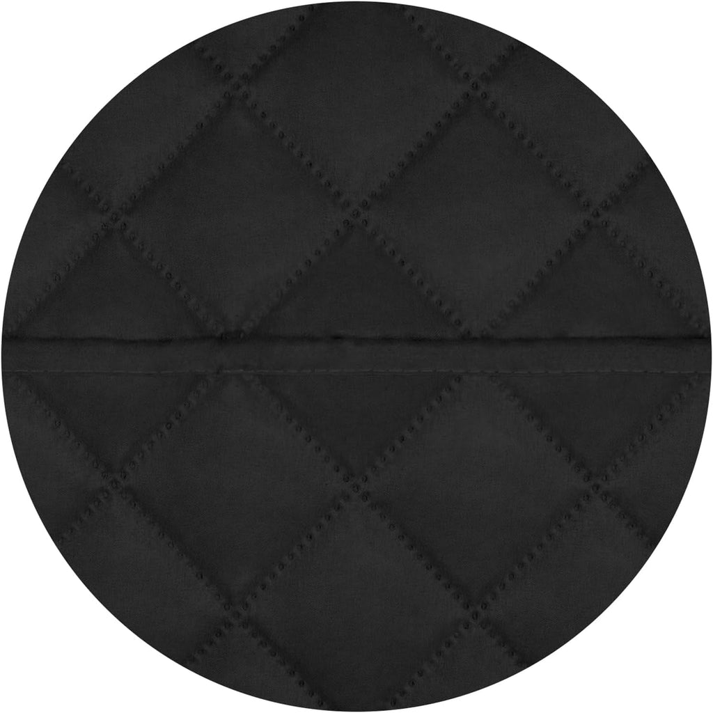 PureFit Reversible Quilted Sofa Cover, Water Resistant Slipcover Furniture Protector, Washable Couch Cover with Non Slip and Elastic Straps for Kids, Dogs, Pets (Oversized Loveseat, Black/Black)