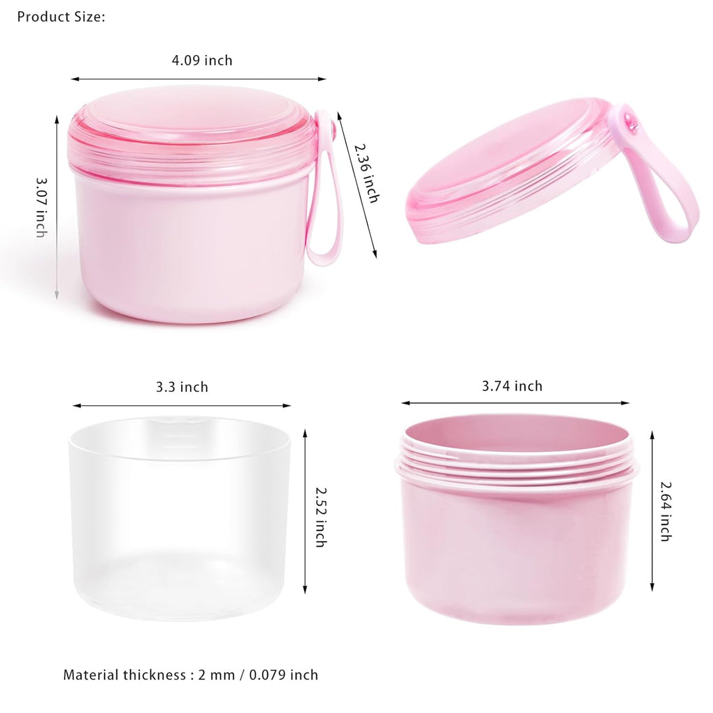 Denture Bath Case Cup Box Holder Storage Soak Container with Strainer Basket for Home or Travel Denture Cleaning (pink)