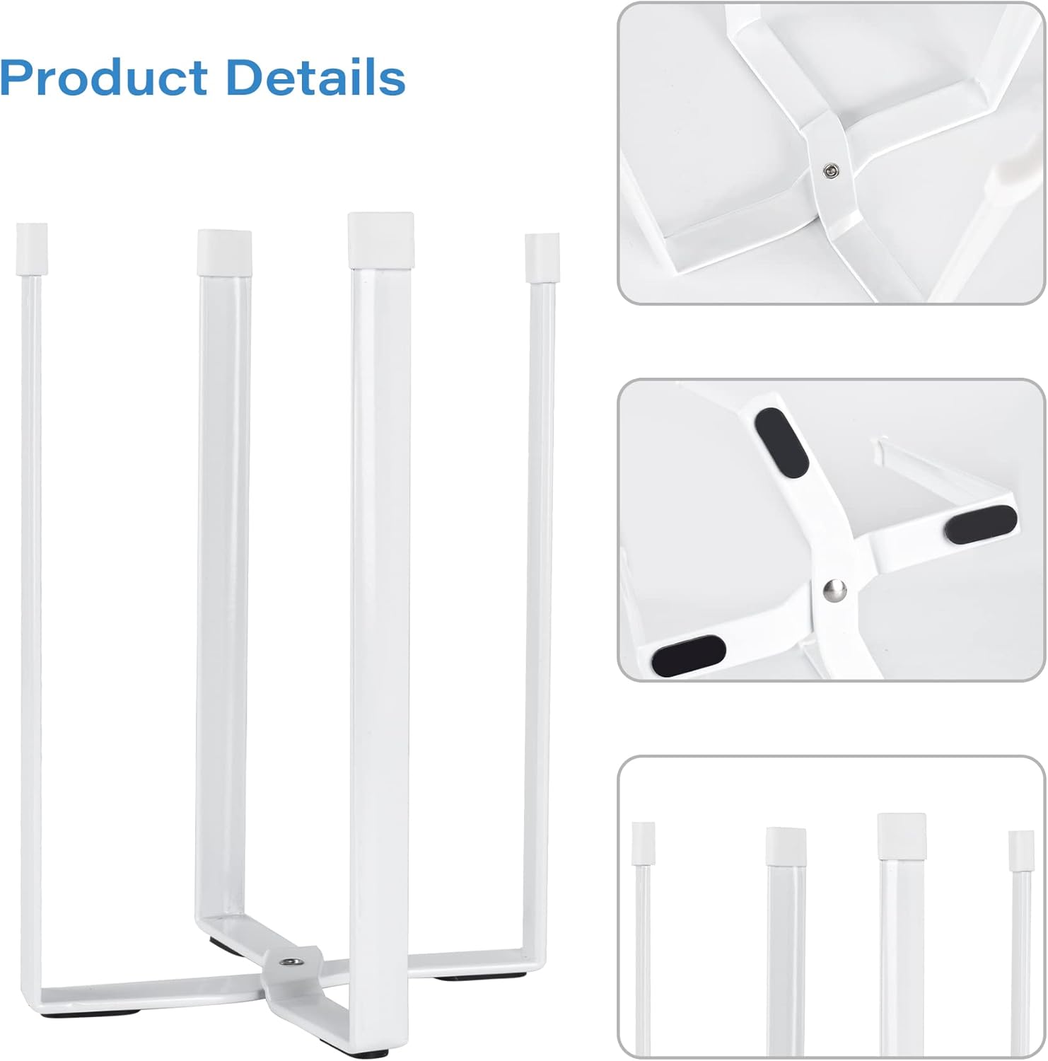 Kitchen Countertop Drying Rack for Bottles, Cups and Plastic Bags - Multifunctional Holder with Shelf and Trash Bag, White