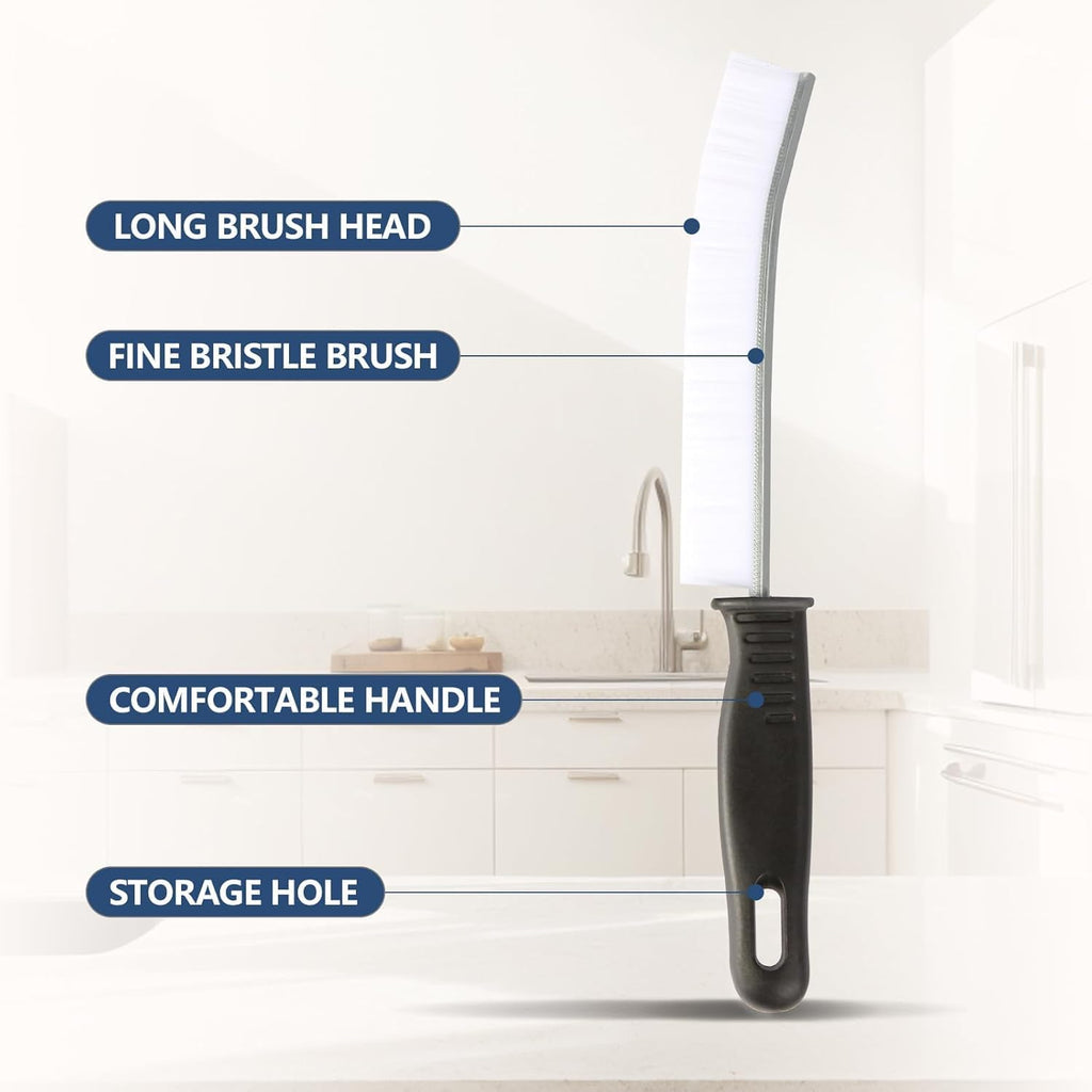 Crevice Cleaning Brush Set, 6 Pack Gap Cleaning Brushes for Bathroom, Kitchen, Window Track, Hard Bristle Grout Cleaner Tool for Deep Crevice and Narrow Space Cleaning