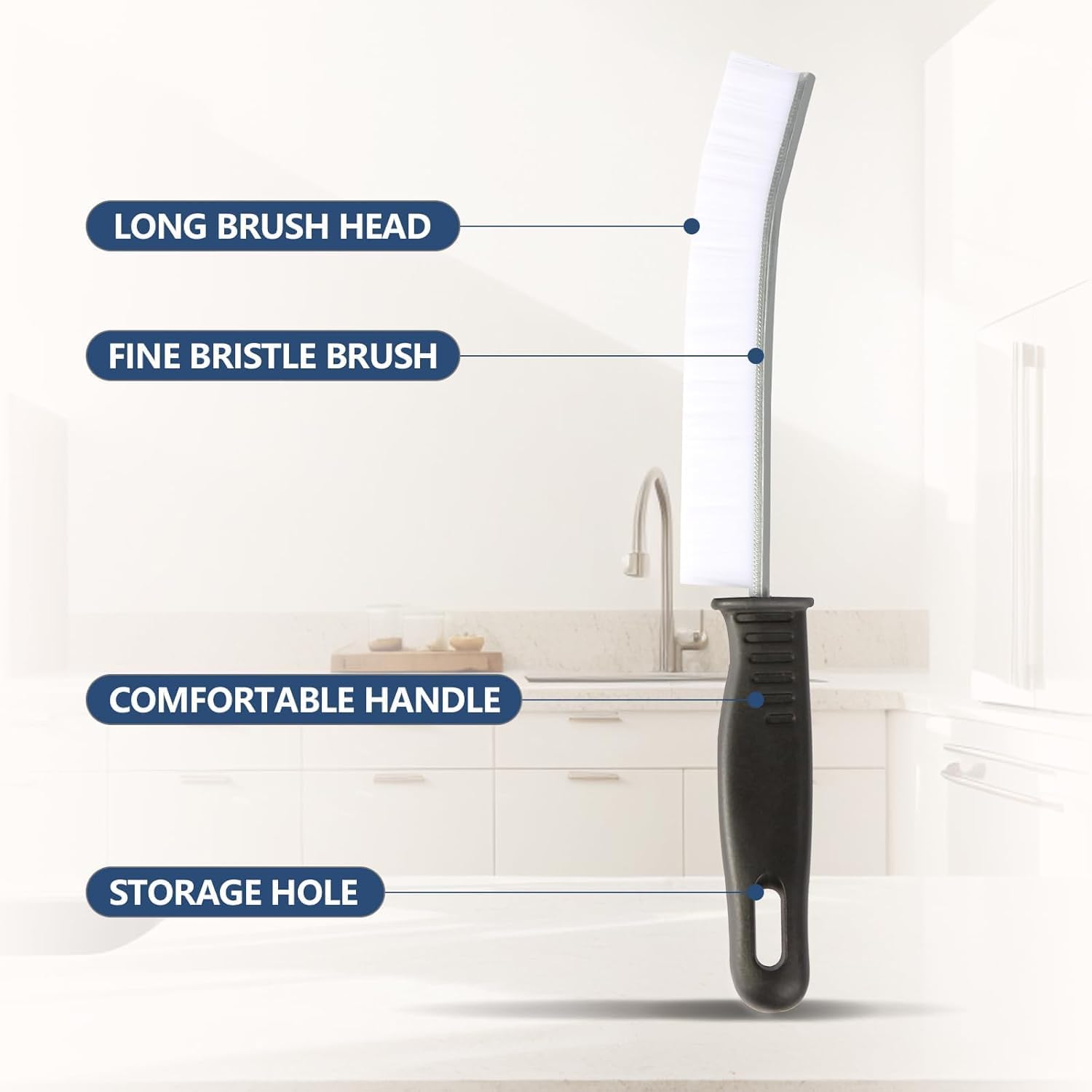 Crevice Cleaning Brush Set, 6 Pack Gap Cleaning Brushes for Bathroom, Kitchen, Window Track, Hard Bristle Grout Cleaner Tool for Deep Crevice and Narrow Space Cleaning