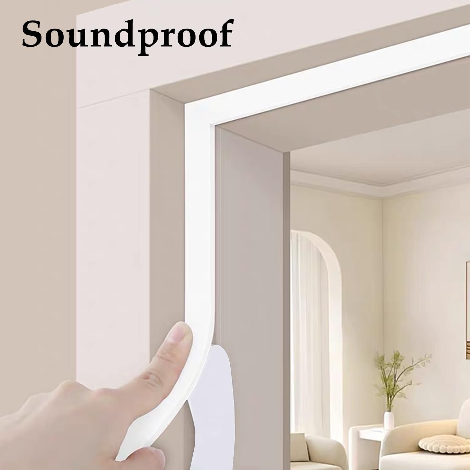 Weather Stripping Door Seal White,Self Adhesive Foam Tape,Window Insulation Weatherproof Gasket Tape for Doors and Windows,1.18 Inch Wide X 1/4 Inch Thick,2 Rolls Total 32.8Ft