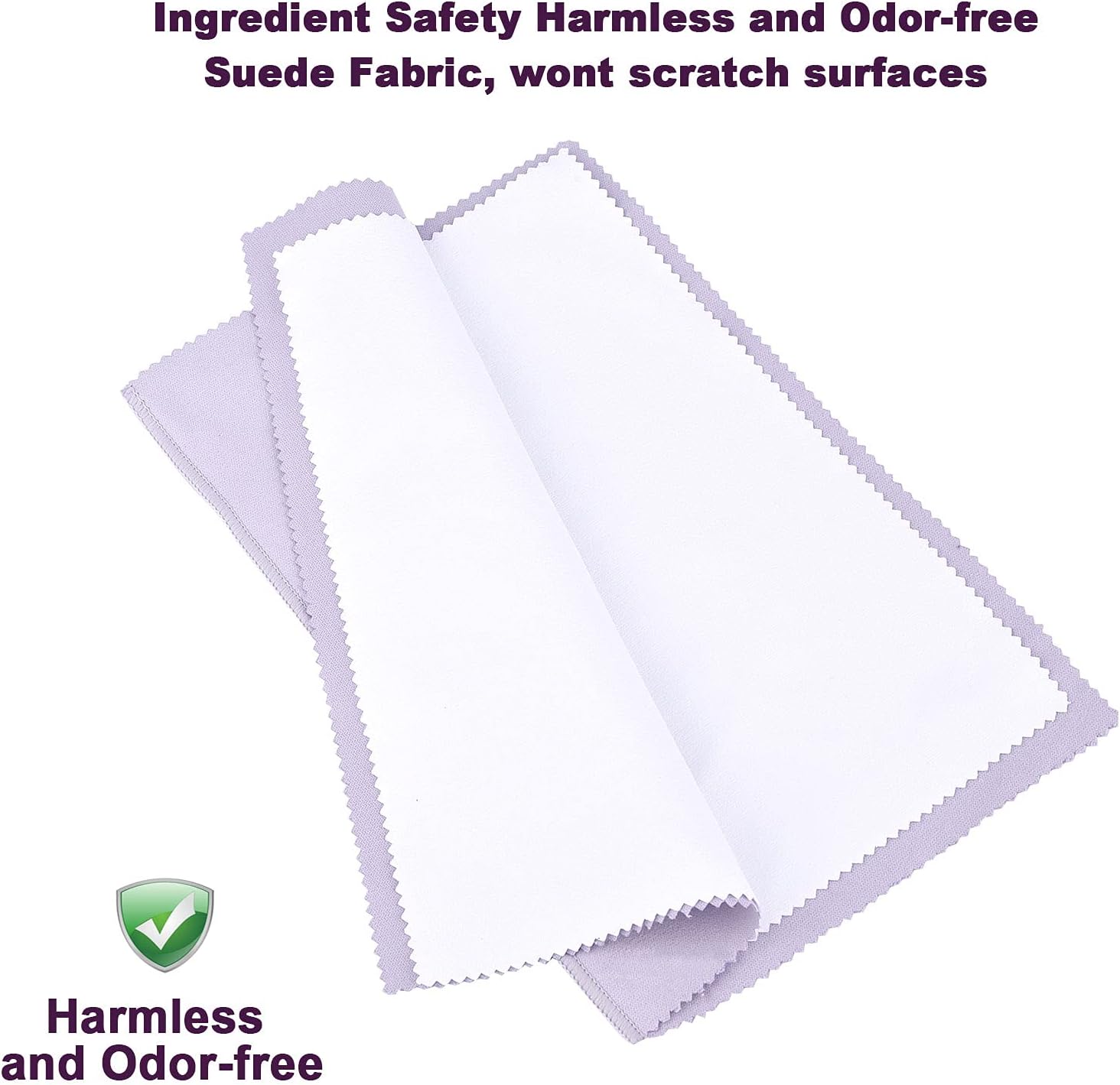 SEVENWELL Silver Polishing Cloth, Jewelry Cleaner Cloth for Sterling Silver Jewelry, Gold, Platinum, Silverware, Diamonds, Gemstones, Coins (Purple)