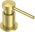 Lava Odoro Gold Soap Dispenser for Kitchen Sink, Modern Brass Built in Countertop Pump Dispenser with 18 Oz Refillable Bottle, Kitchen Soap and Lotion Dispenser Spot-Free, Brushed Gold, KSD-21