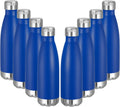 VEGOND 17oz Stainless Steel Water Bottles Bulk, Reusable Metal Sports Water Bottle Keeps Drink Hot and Cold, BPA Free Double Wall Vacuum Cola Shape Insulated Water Bottles for Camping Gym, 8 Pack