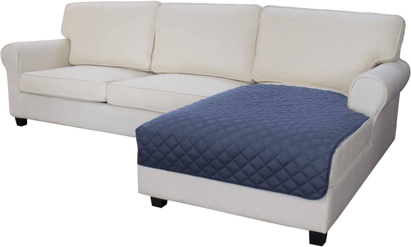 Easy-Going Sectional Couch Covers for Dogs L Shape Sofa Cover Reversible Sofa Slipcover Chaise Lounge Cover Furniture Protector Cover for Pets Dog Cat (42 x 68 inches, DarkBlue/DarkBlue)