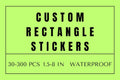 Custom Rectangle Stickers for Business Logo, Custom Rectangle Labels for Candle Jar Coffee, 30-300 pcs, Waterproof Glossy Vinyl Stickers, Upload Your Design (8x3 in)