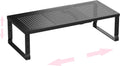 Metal Stackable Expandable Storage Shelf - Multi-Functional Home Storage Shelf, Suitable for Kitchen, Cabinet，Bathroom, Office, Garage, etc.（1PACK/Black/Large