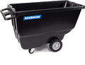 Tilt Truck, 1/2 Cu. Yd. Capacity Dump Cart with Heavy Duty 12” Wheels & 5” Casters for Handling, Transporting on Construction Jobsites, 750 lbs, Trash Cart with Wheels DUC12A-02PK (2-Pack)