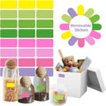 STARLIBOO Removable Freezer Labels, 1x2 Inch Color Coding Removable Labels Easy Peel Off, Freezer Labels to Write on/Waterproof (360PCS, 8 Colors)