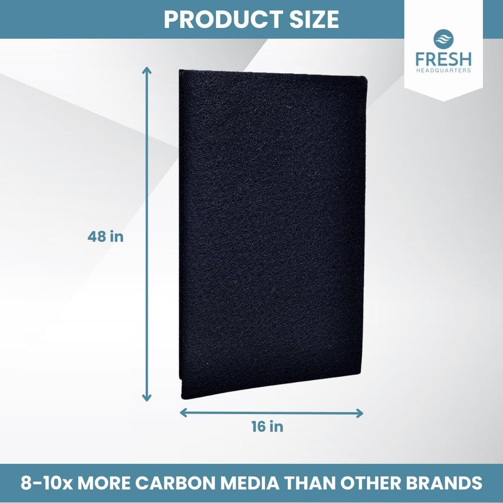 Activated Carbon Filter Pad - Cut To Fit Air Filter Roll for Improved Filtration - Universal Carbon Sheet for Air Purifier, Furnace, AC, Range Hood, 3D Printer, and Odor/VOC Control