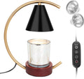 Candle Warmer Lamp with Timer and Dimmer, Electric Scented Wax Warmer for Bedroom, Home Decor Aroma Candle Holder Night Light/Table Lamp - Gift (ABC-Golden-Cresent)