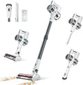 Cordless Vacuums, 80,000PRM Powerful Motor Vacuum Cleaner and 2200mAH Rechargeable Battery up to 35 Mins Worktime, 2 Adjustable Modes, Detachable Parts, Wireless Stick Vacuum (True White)