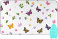 Pretty Butterfly Flower Ironing Mat for Table top Portable Ironing Pad Blanket for Washer Dryer Countertop Travel