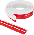 T-Shaped Door Draft Stopper, 1.97 in x 20 Ft Silicone Seal Strip for Windows Gaps, Weather Stripping Seal Strip Shower Sweep, White