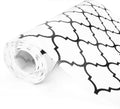 Glotoch Shelf Liner for Kitchen Cabinets,12" x 20Ft Non Adhesive Drawer Liners for Kitchen Cabinets,Waterproof and Durable Refrigerator Liners, Cabinet Liner for Shelves Fridge Black and White