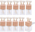 10 Pack,8ml Matte Glass Car Air Freshener Perfume Clip Diffuser,Empty Essential Oil Perfume Vials Diffuser Vent Outlet,Thick Glass Ornament With Wooden Caps,FREE Funnel,Dropper