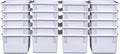Wood Designs Cubby Storage Bin, Heavy Duty Plastic Containers for Kids White Cubby Tray Set of 20