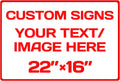Custom Sign, Custom Sign for Business, Indoor/Outdoor use. 16 * 22 Inches,Multiple Sizes,Aluminum Personalized Signs, Rust Free .04 Aluminum, Fade Resistant,
