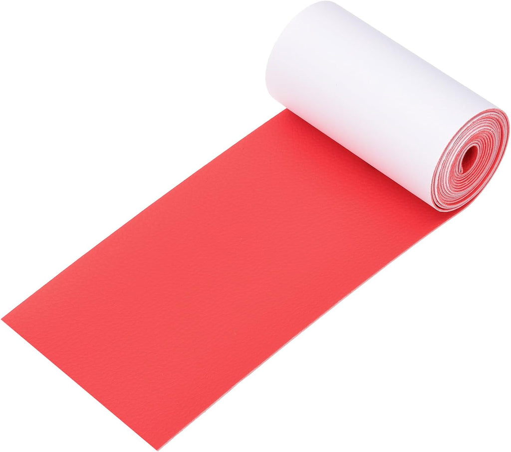 PATIKIL Leather Patches Tape for Furniture, 3.2 x 61 Inch Self Adhesive Vinyl Leather Repair Kit Cover Sheet for Couch, Sofa, Car Seats, Office Chair, Red