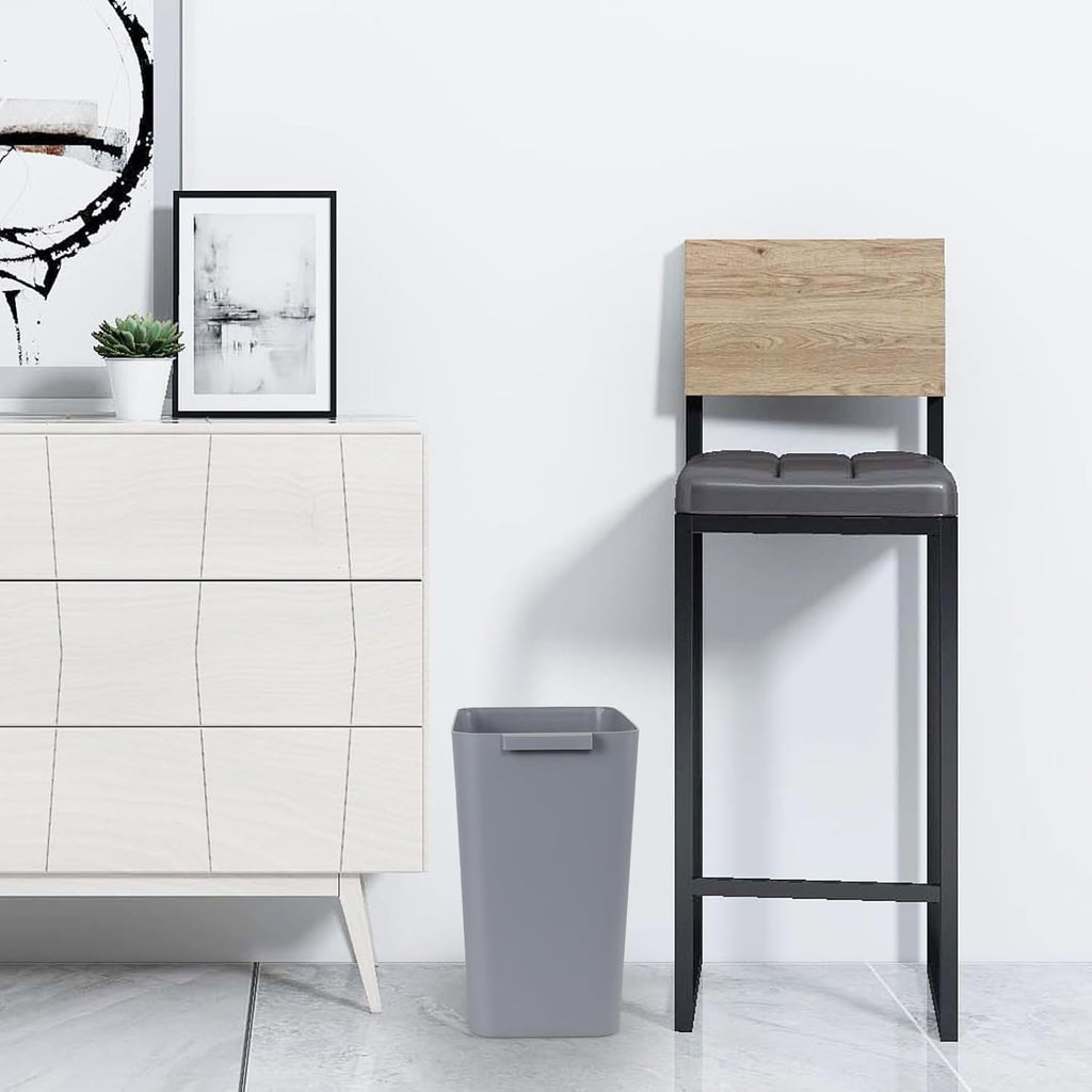4.5 Gallon Small Plastic Waste Basket, Office Garbage Cans, 3 Packs, Gray