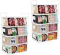 Freezer Storage Organize Baskets - 8 Pack Stackable Deep Freezer Organizer Bins for Most 7 Cu.FT Chest Freezer with Handles, Sturdy but Light, Metal Coated, Add Space, Easy to Reach