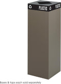 Safco Products 2984BR Public Square Recycling Receptacle Base, 42-Gallon (Top Sold Separately), Brown