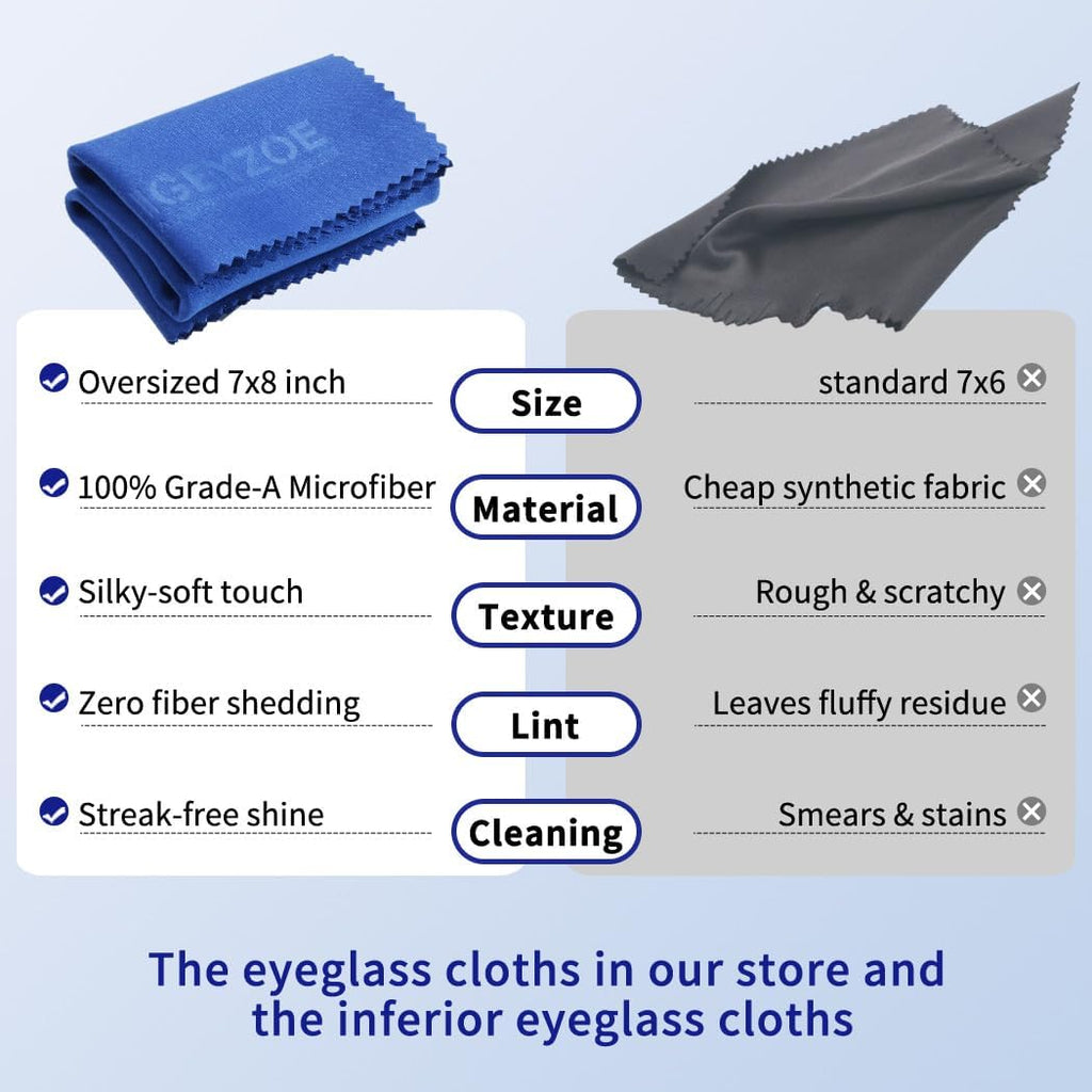 20 Pack Microfiber Glasses Cleaning Cloths - Glasses Wipes Ultra Soft & Reusable Eyeglass Lens Cleaner for Eyeglasses, Cameras, Phones