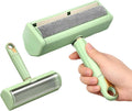 Pet Hair Remover Lint Roller - Washable Reusable, Static Adsorption for Cat Dog Hair Removal On Furniture, Sofas, Bedding, Carpets，Pet Hair Removal Tool，Dog Hair Remover，Lint Remover (Green)