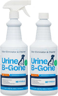 KINZUA ENVIRONMENTAL Urine B-Gone, Professional Enzyme Odor Eliminator & Pet Stain Remover, Human, Cat & Dog Urine Cleaner, Effective on Laundry, Carpets & More, Citrus Scent, 32oz, Pack of Two