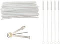 WAFJAMF Multifunctional Pipe Cleaning Kit,50 Pieces of Cleaning Strip 1 Pcs 3-in-1 Pipe Tamper Reamer and 5 Pcs Straw Brush