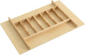 WelFurGeer Premium Wooden Silverware Organizer for Kitchen Drawers, Utensil Tray for Kitchen Drawer, Cutlery Drawer Organizer for Forks, Spoons, Knives - Sturdy Birchwood, Natural Finish