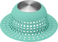 Shower Drain Hair Catcher, Bathtub Drain Cover Foldable Silicone Shower & Tub Protector for Pop-Up & Regular Drains