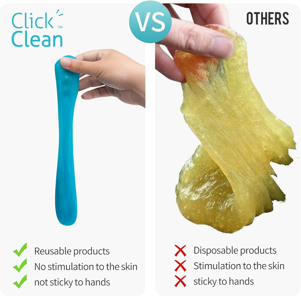 CLICK CLEAN Keyboard Cleaning Gel, 7oz Universal Cleaning Gel for Keyboards Electronics Dust Cleaner for Car, Laptop, Air Vents