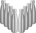 VEGOND 17oz Stainless Steel Water Bottles Bulk, Reusable Metal Sports Water Bottle Keeps Drink Hot and Cold, BPA Free Double Wall Vacuum Cola Shape Insulated Water Bottles for Camping Gym, 8 Pack