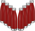 VEGOND 17oz Stainless Steel Water Bottles Bulk, Reusable Metal Sports Water Bottle Keeps Drink Hot and Cold, BPA Free Double Wall Vacuum Cola Shape Insulated Water Bottles for Camping Gym, 8 Pack