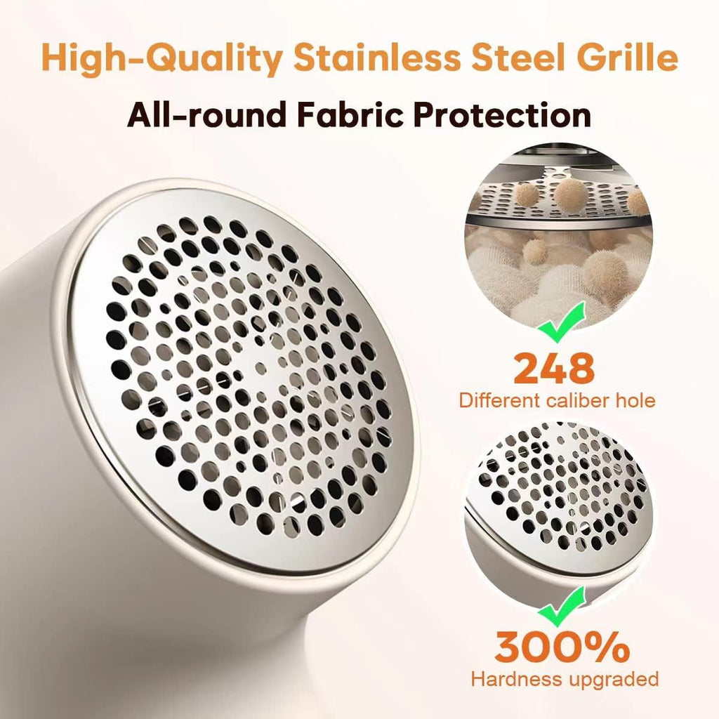 𝗥𝗲𝗰𝗵𝗮𝗿𝗴𝗲𝗮𝗯𝗹𝗲 Fabric Shaver, coldSky Lint Remover for Clothes with 3 Replaceable Blades, Electric Lint Shaver with Digital Display, 3-Speeds Defuzzer for Removing Fuzz and Pill from Sweater