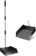 Yangbaga Dust Pans with Long Handle - 39” Heavy Duty Metal Upright Dustpan - Long Handled Stand Up Dustpans - Best Dustpans for Home/Lobby/Shop/Garage/Yard