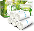 FORID Clear Medium Garbage Bags – 8 Gallon Plastic Trash Bags 30 Liter Wastebasket Bin Liners 220 Count for Bathroom Bedroom Office Trash Can