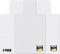 Kuyal Office Chair Mat for Carpet, 2 Pack 45x53 Clear Heavy Duty Computer Chair Mat with Lip, Under Desk Protector Carpeted Floors Mat, Easy Chair Movement,Ship Flat