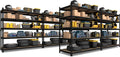 PrimeZone 5 Pack Heavy Duty Storage Shelves - 47" W x 18" D x 71" H 5 Tier Adjustable Garage Storage Shelving, Metal Storage Utility Rack Shelf Unit for Warehouse Pantry Closet Kitchen, Black