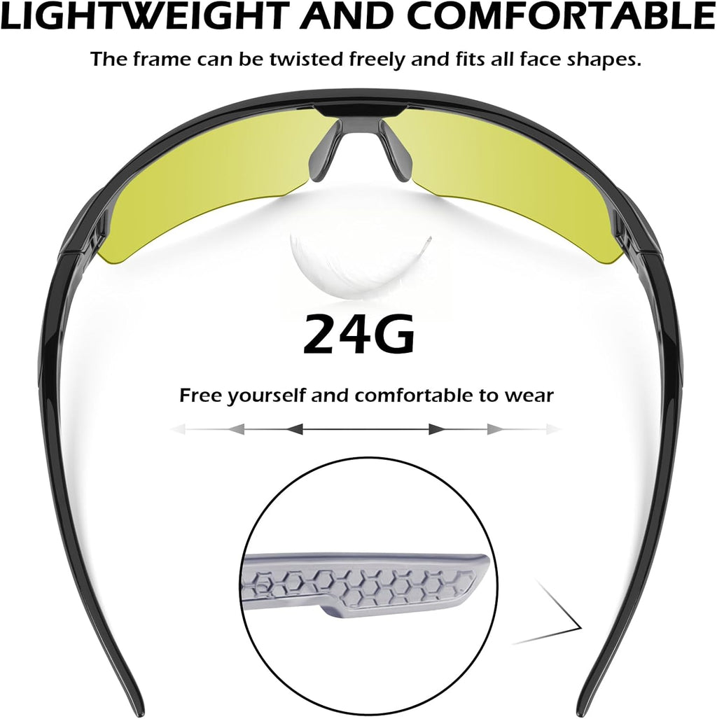 OXG 12 Pack Safety Glasses for Men Women, ANSI Z87.1 Safety Goggles Impact Resistant Protective Eyewear for Work, Outdoor