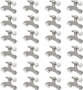 24 Pack Hinge Pin Brushed Nickel Door Stopper, Adjustable Heavy Duty Hinge Pin Door Stop with Rubber Bumper Tips