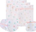 Mesh Laundry Bag, Durable Laundry Bags with Premium Zipper, 5-Piece Washing Machine Wash Bags for Delicates Blouse, Hosiery, Baby Clothes, Travel Organization Bag (Trees)