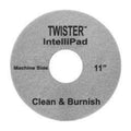 Diversey DD1229106 TASKI Twister Intellipad Diamond Coated Floor Machine Cleaning Pad, Made in USA, Burnish to High Super Gloss Finish, Grey/Brown, 11-inch (Pack of 2)
