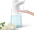 Automatic Soap Dispenser Touchless, 23.7 oz/ 700 ml, Low Battery Liquid Soap Bottle with Motion Sensor for Bathroom & Kitchen (White-Battery)