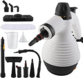 Steam Cleaner, Pressurized Handheld Mop Steam Cleaner for Home with 18 PCS Accessory & Safety Lock, Large Capacity Mop Steam for Cleaning, Car, Bathroom, Shower, Window, Grime, Grease - White