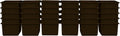 Wood Designs Cubby Storage Bin, Heavy Duty Plastic Containers for Kids Brown Cubby Tray Set of 30