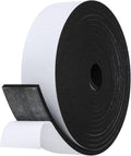 Weather Stripping Door Seal Strip- 2 Inch X 1/4 Inch X 16Feet, Strong Adhesive, Lightproof, Soundproof, Weatherproof Foam Tape Insulation for Sliding Door, Front Door Frame, Windows- Black