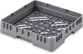 Commercial Dishwasher Tray Rack Polypropylene Full Size Flatware Rack for Bowls Plates Knives Forks Cups, Gray